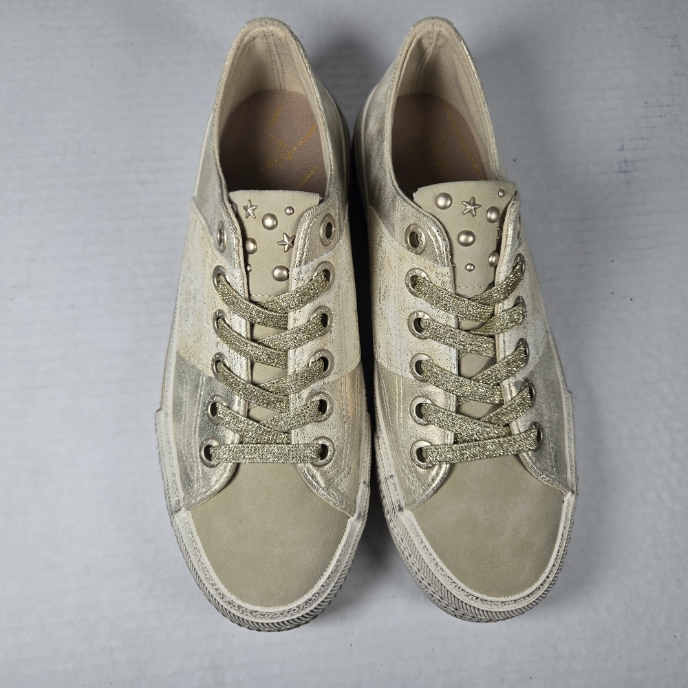 Blowfish Malibu Walk On Soft Gold Tennis Shoe Sneakers Size 7M - Picture 4 of 11